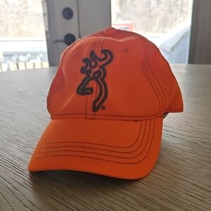 Browning Hat Hi-viz Vibrant Orange Cap with Grey Accents